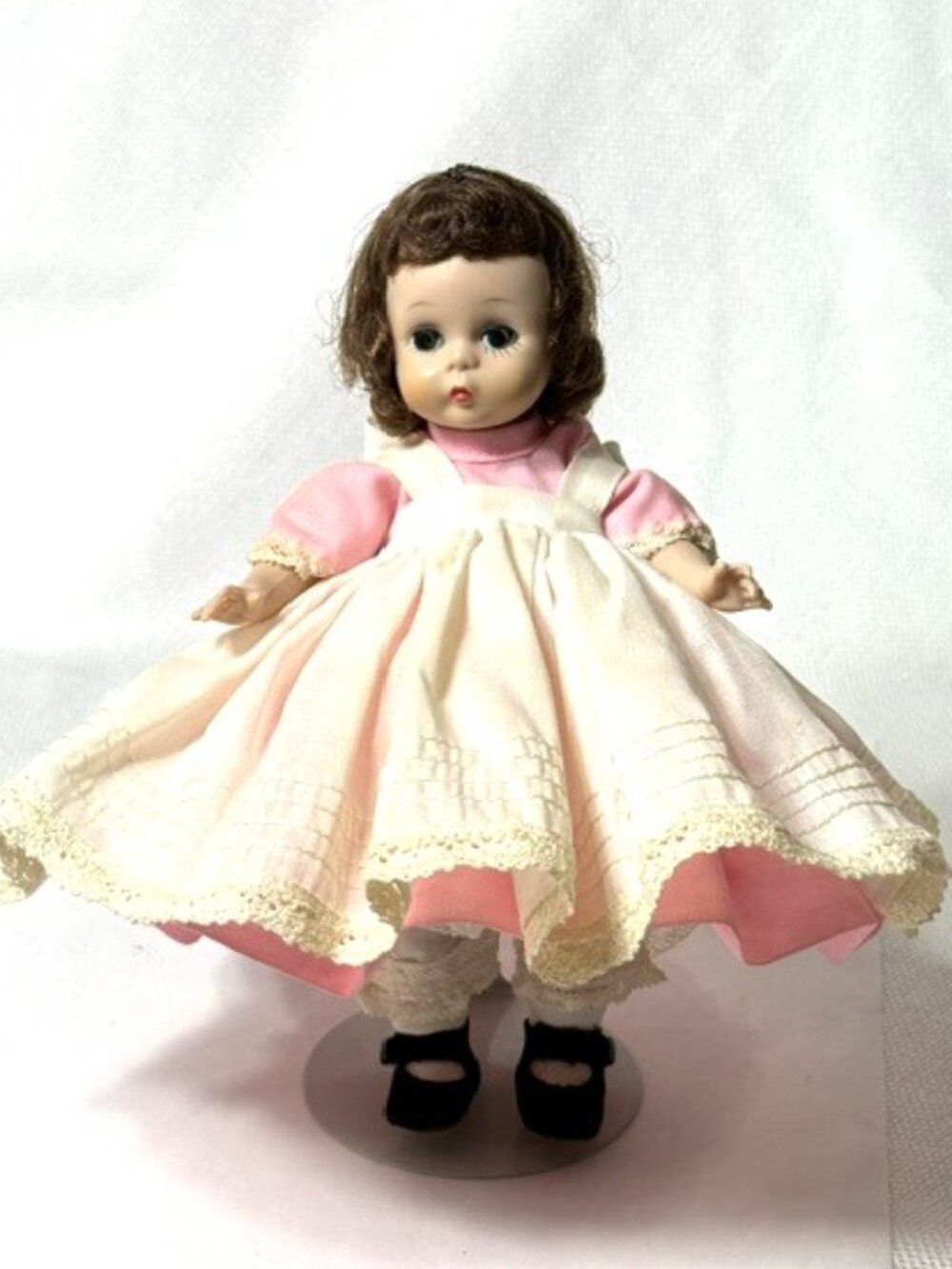Madame Alexander restrung bent knee walker 8" Beth doll with stand